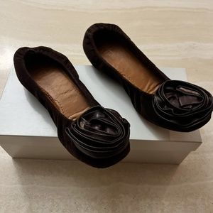 Suede Dark Brown Napa Givenchy Women's Flats Size 37 BB1181 Consignment item